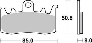 Гальмівні колодки SBS Performance Front Brake Pads, Sinter 900HS