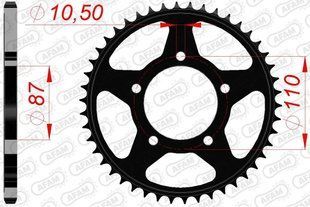 Зірка AFAM 520 Steel Chainwheel - Suzuki [Black], 47z 14405-47