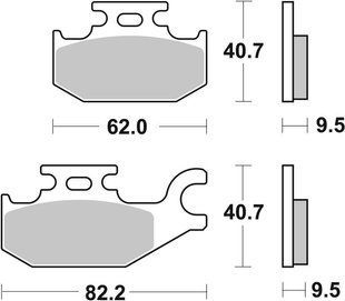 Тормозные колодки SBS Sport Brake Pads, Sinter/Carbon 754SI