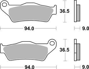 Тормозные колодки SBS High Performance Front Brake Pads, Sinter 924H.HS