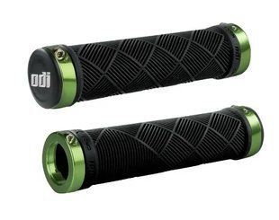 Грипсы ODI SDG MTB Lock-On Bonus Pack Black w/Green Clamps, черные с зелеными замками 2000990126832