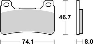 Гальмівні колодки SBS Performance Front Brake Pads, Sinter 809HS