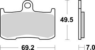 Тормозные колодки SBS Standard Brake Pads, Ceramic 782HF