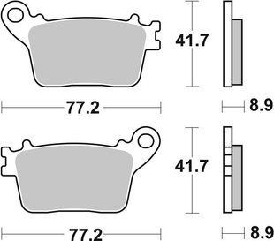 Гальмівні колодки Renthal RC-1 Rear Brake Pads, Sintered BP-521
