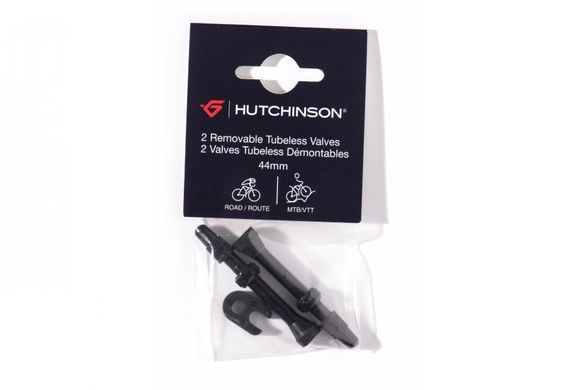 Безкамерні ніпелі Hutchinson Valves Tubeless, 44 мм, чорні AD60242