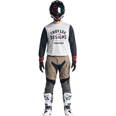 Мото джерси TLD Scout GP Jersey RIDE ON [CHARCOAL/VINTAGE WHITE] MD 367733013