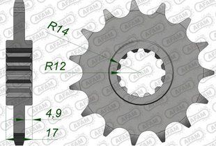Зірка AFAM 525 Sprocket - Honda, 15z 20515-15