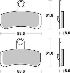 Тормозные колодки SBS High Performance Front Brake Pads, Sinter 853H.HS