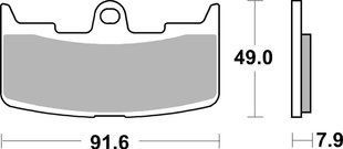 Гальмівні колодки SBS Performance Front Brake Pads, Sinter 795HS