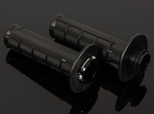 Гріпси Renthal MX R-Works Lock-On Grips - Half Waffle [Black], Ultra Tacky G236