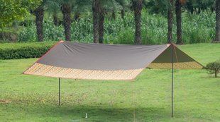 Тент кемпінговий 3F UL GEAR Indian tarp Square 210T polyester 5х4.5 м Indian tent2
