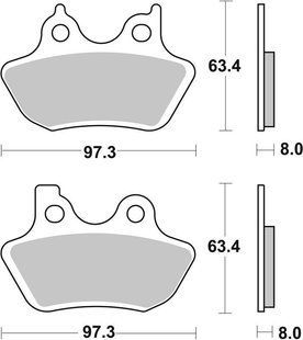 Тормозные колодки SBS High Performance Front Brake Pads, Sinter 826H.HS