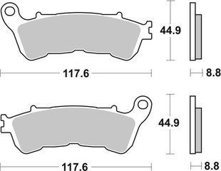 Гальмівні колодки SBS Performance Front Brake Pads, Sinter 828HS