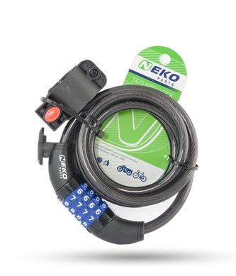 Замок NEKO-523-10 спіраль код 10х1800мм NK-523-10