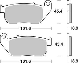 Тормозные колодки SBS High Performance Front Brake Pads, Sinter 807H.HS