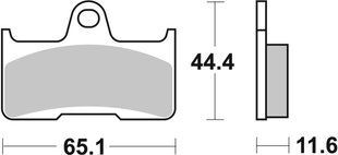 Тормозные колодки SBS Sport Brake Pads, Sinter/Carbon 799SI
