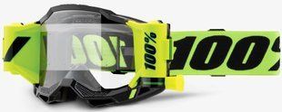 Мото маски 100% ACCURI 2 FORECAST Goggle Neon Yellow - Clear Lens, Roll-Off 50017-00010