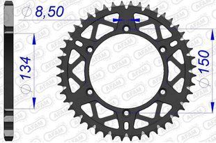 Зірка AFAM AL-Grooved Sprocket 520 - Kawasaki [Gun Metal], 49z 17206+49