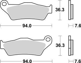 Тормозные колодки SBS Racing Rear Brake Pads, Carbon Tech 671RQ