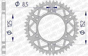 Зірка AFAM AL-Grooved Sprocket 520 - Beta [Gun Metal], 48z 39300+48
