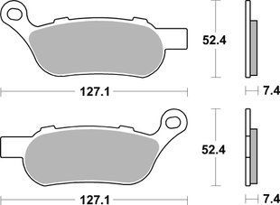 Тормозные колодки SBS High Performance Rear Brake Pads, Sinter 854H.LS