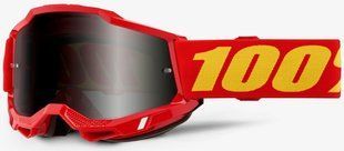 Мото маски 100% ACCURI 2 SAND Goggle Red - Smoke Lens, SAND 50020-00010