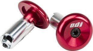 Баренди ODI Aluminum End Plugs w/Lasered Logo Red F71APR