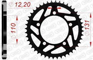 Зірка AFAM Steel Sprocket 525 [Black], 44z 164800-44