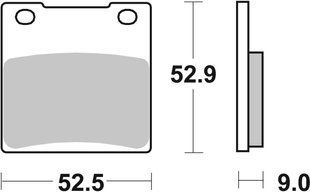 Гальмівні колодки SBS Performance Rear Brake Pads, Sinter 556LS