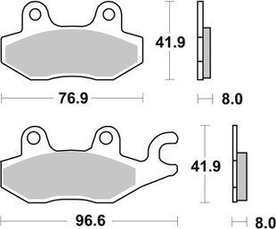 Гальмівні колодки SBS Racing Brake Pads, EVO Sinter/Sinter 638RSI
