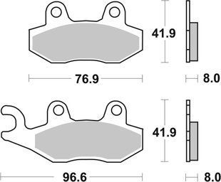 Тормозные колодки SBS Performance Rear Brake Pads, Sinter 611LS