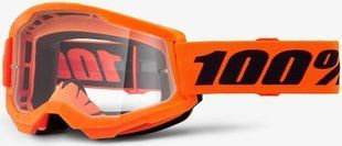 Мото маски 100% STRATA 2 Goggle Neon Orange - Clear Lens, Clear Lens 50027-00015