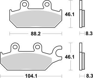 Гальмівні колодки SBS Racing Brake Pads, EVO Sinter/Sinter 971RSI