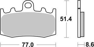 Гальмівні колодки SBS Upgrade Front Brake Pads, EVO Sinter 796SP