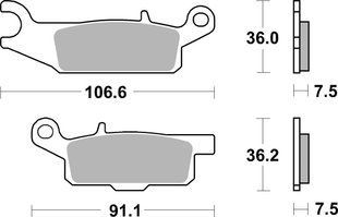 Гальмівні колодки SBS Sport Brake Pads, Sinter/Carbon 849SI