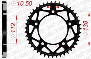 Зірка AFAM 525 Steel Chainwheel - Yamaha [Black], 47z 12816-47