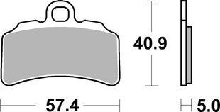 Тормозные колодки SBS Racing Brake Pads, EVO Sinter/Sinter 963RSI