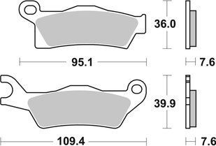 Тормозные колодки SBS Racing Brake Pads, EVO Sinter/Sinter 910RSI