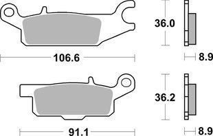 Гальмівні колодки SBS Sport Brake Pads, Sinter/Carbon 852SI