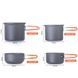 Набор посуды Naturehike 2-3 (2 каструлі+кришки) NH15T401-G Grey
