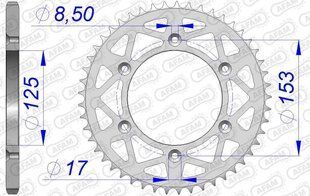 Зірка AFAM 520 Aluminium Chainwheel - Honda [Silver], 46z 11212N-46