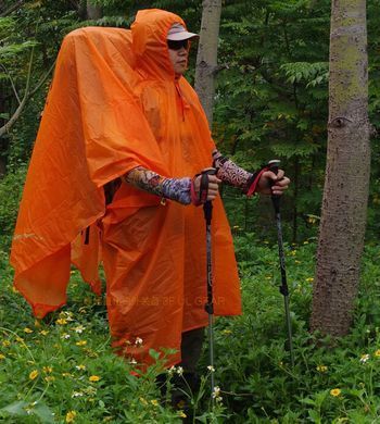 Пончо-тент 3F Ul Gear 15D nylon Multi use P-15D orange 6970919905557