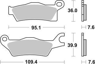 Тормозные колодки SBS Sport Brake Pads, Sinter/Carbon 911SI