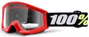Детская мото маска 100% STRATA MINI Goggle Red - Clear Lens, Clear Lens 50033-00005