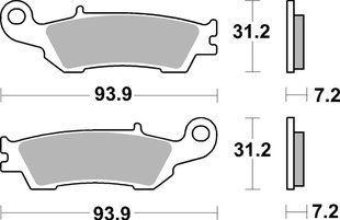 Гальмівні колодки SBS Racing Brake Pads, EVO Sinter/Sinter 840RSI