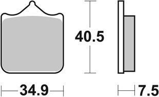 Гальмівні колодки Renthal RC-1 Front Brake Pads, Sintered BP-512-HHP4
