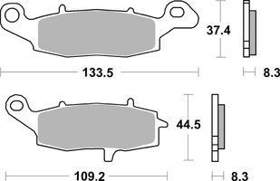 Гальмівні колодки Renthal RC-1 Front Brake Pads, Sintered BP-504-HHP