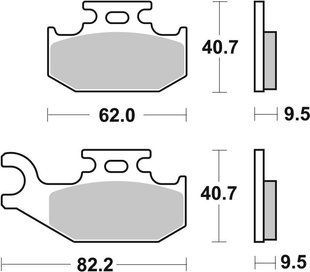 Тормозные колодки SBS Sport Brake Pads, Sinter/Carbon 767SI