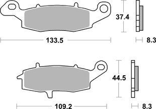 Гальмівні колодки Renthal RC-1 Front Brake Pads, Sintered BP-505-HHP