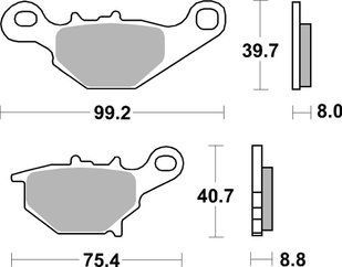 Гальмівні колодки Renthal RC-1 Works Brake Pads, Sintered BP-111